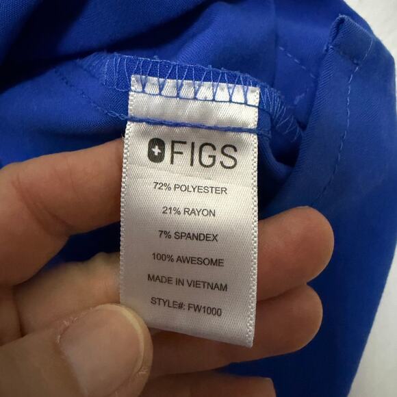 Figs blue scrub top sz XS nurse medical have some wear - Picture 6 of 12